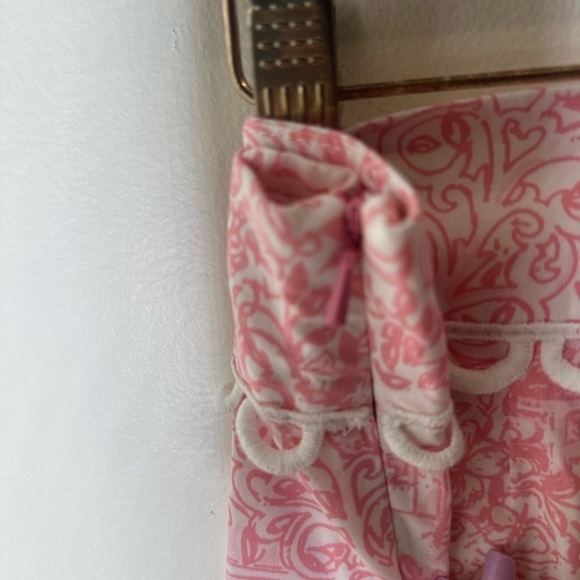 WOMEN'S LILLY PULITZER JUBILEE PINK & WHITE COTTON CAPRIS PANTS size 9 - Picture 6 of 9